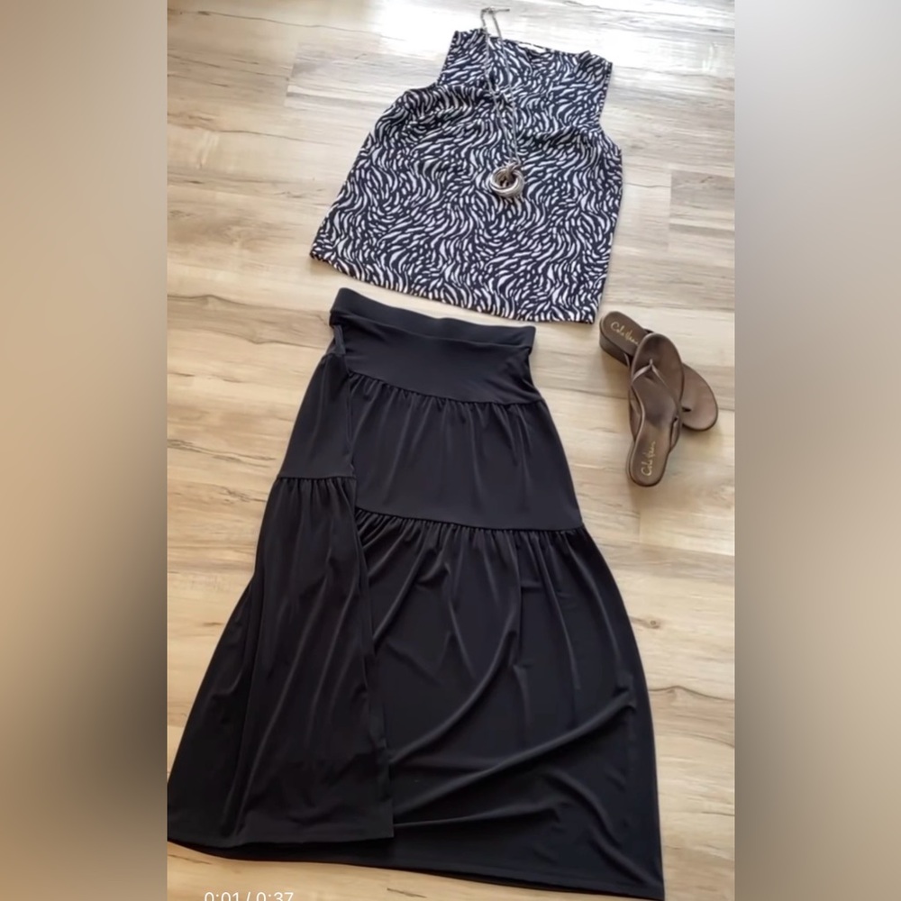 CLOSET CLEAN OUT!! 4️⃣ PIECES!! Casual skirt full outfit!! 👗👠